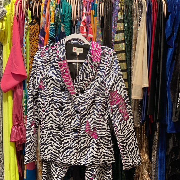 L’atiste Zebra reversible sequin two piece set - Picture 3 of 8